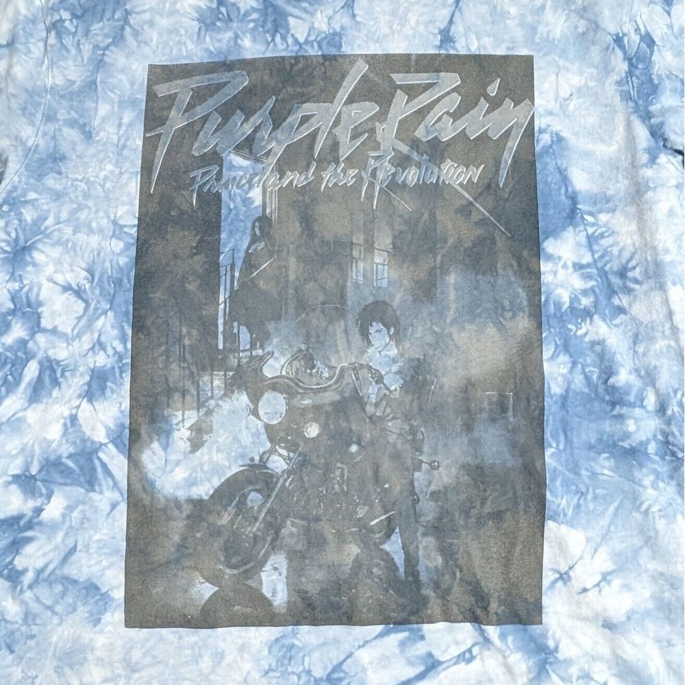Prince Purple Rain Tye Die T Shirt Mens Size Medium Short Sleeve‎ Logo Graphic